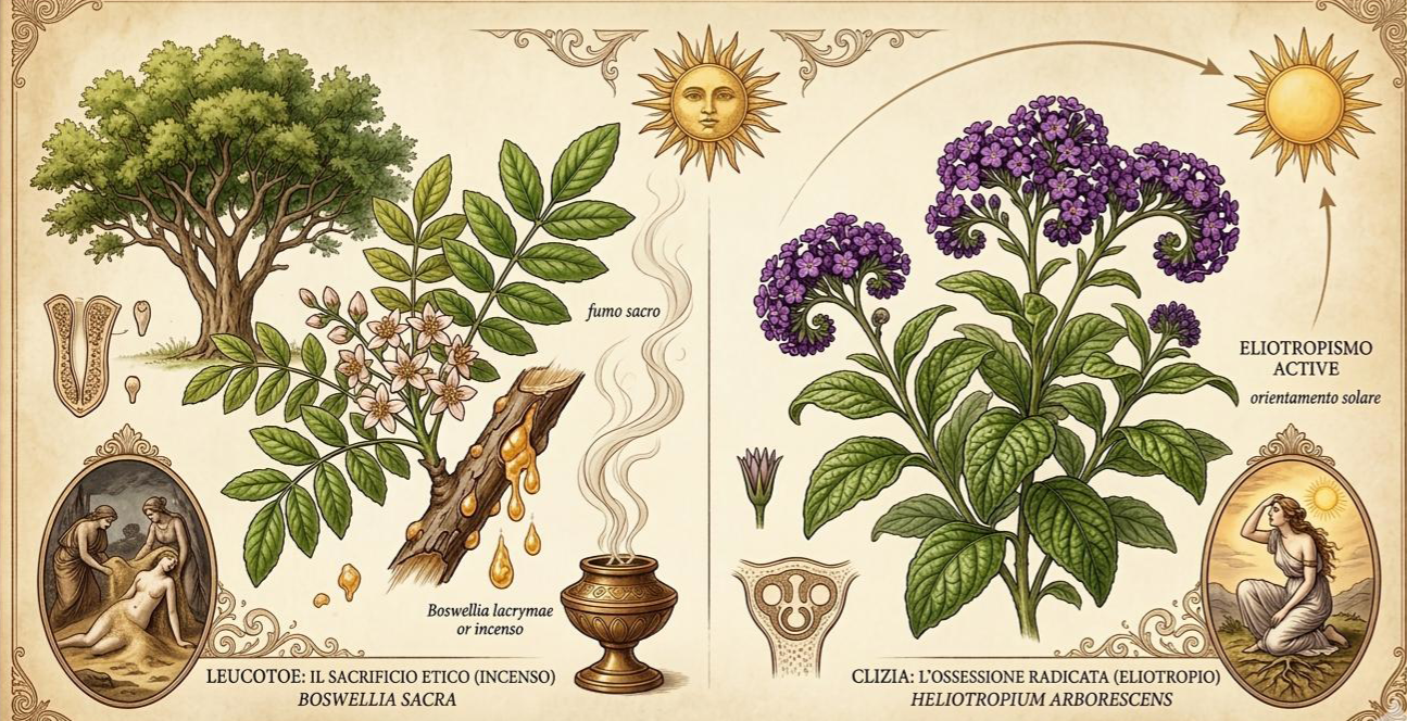 CLYTIA vs. LEUCOTHOE: Metamorphosen im Vergleich